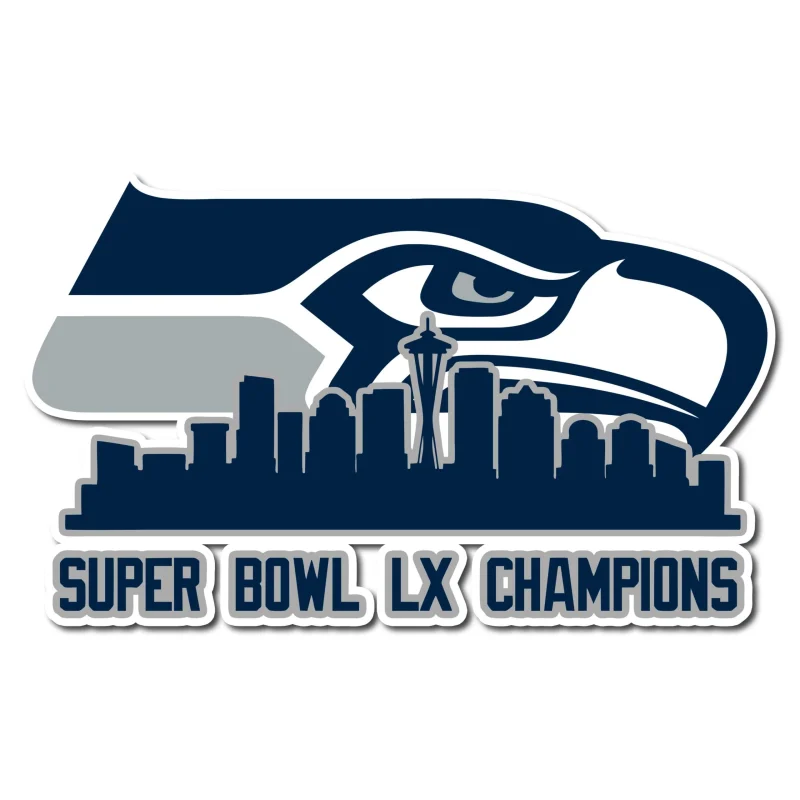 Seattle Seahawks Full Color Vinyl Sticker - Custom Size