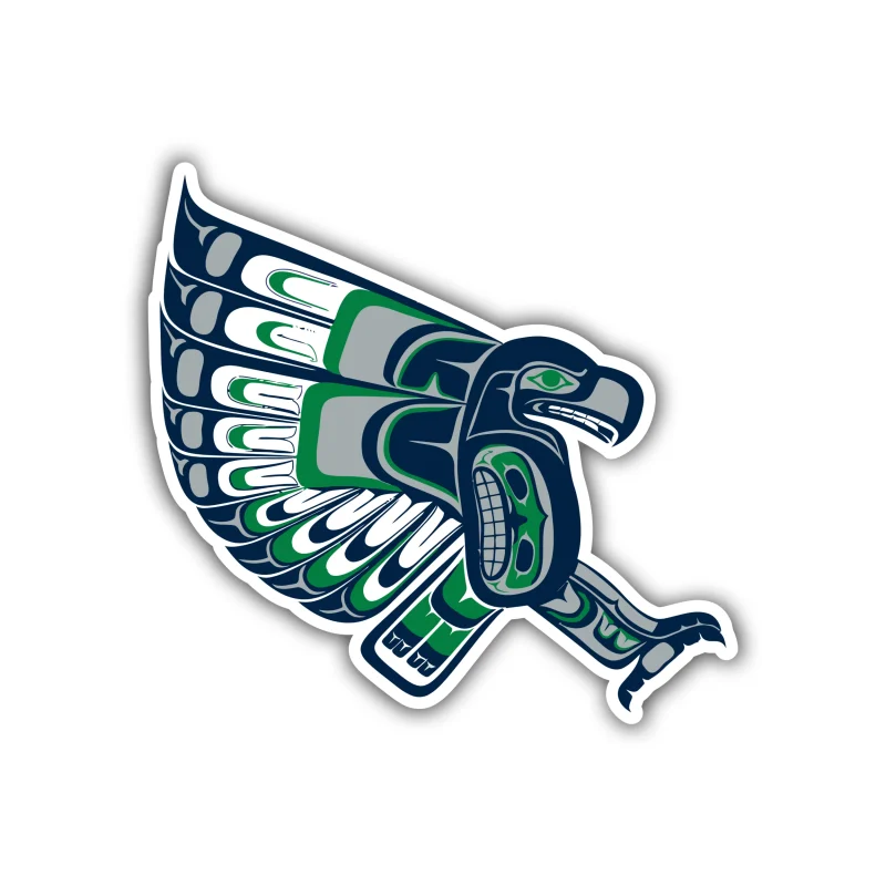 Seattle Seahawks - Hawk Side Profile - Iron On DTF Transfer - Custom Size