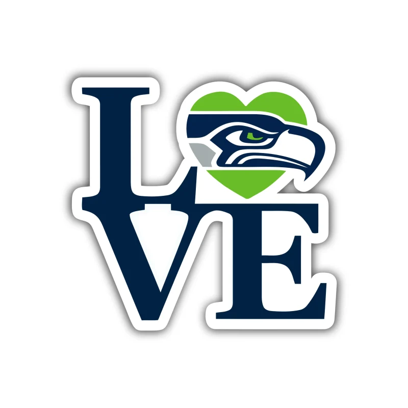 Seattle Seahawks - Love - Temporary Tattoo