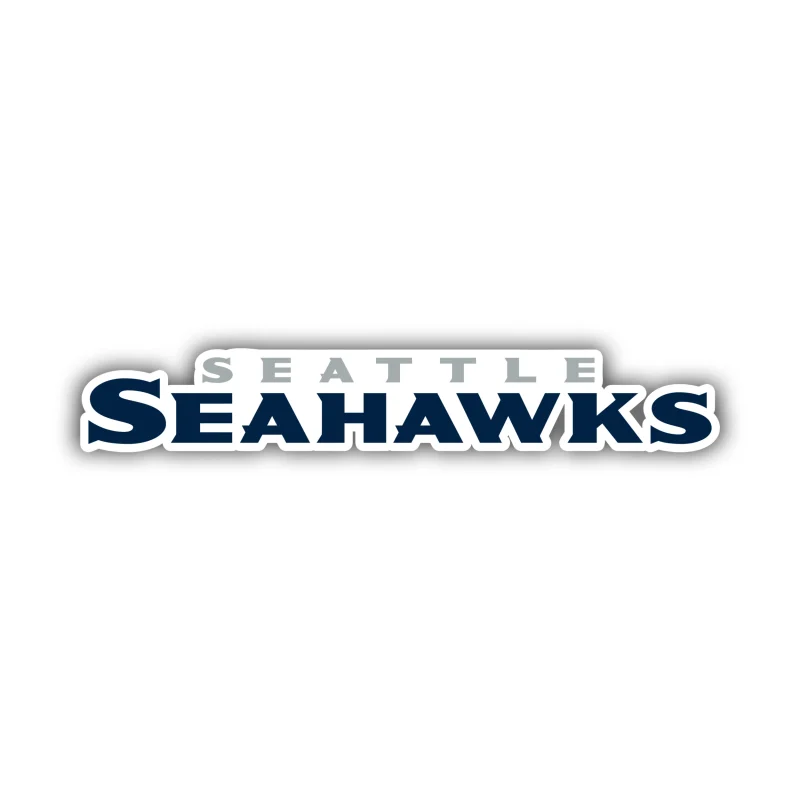 Seattle Seahawks Wordblock Full Color Vinyl Sticker - Custom Size
