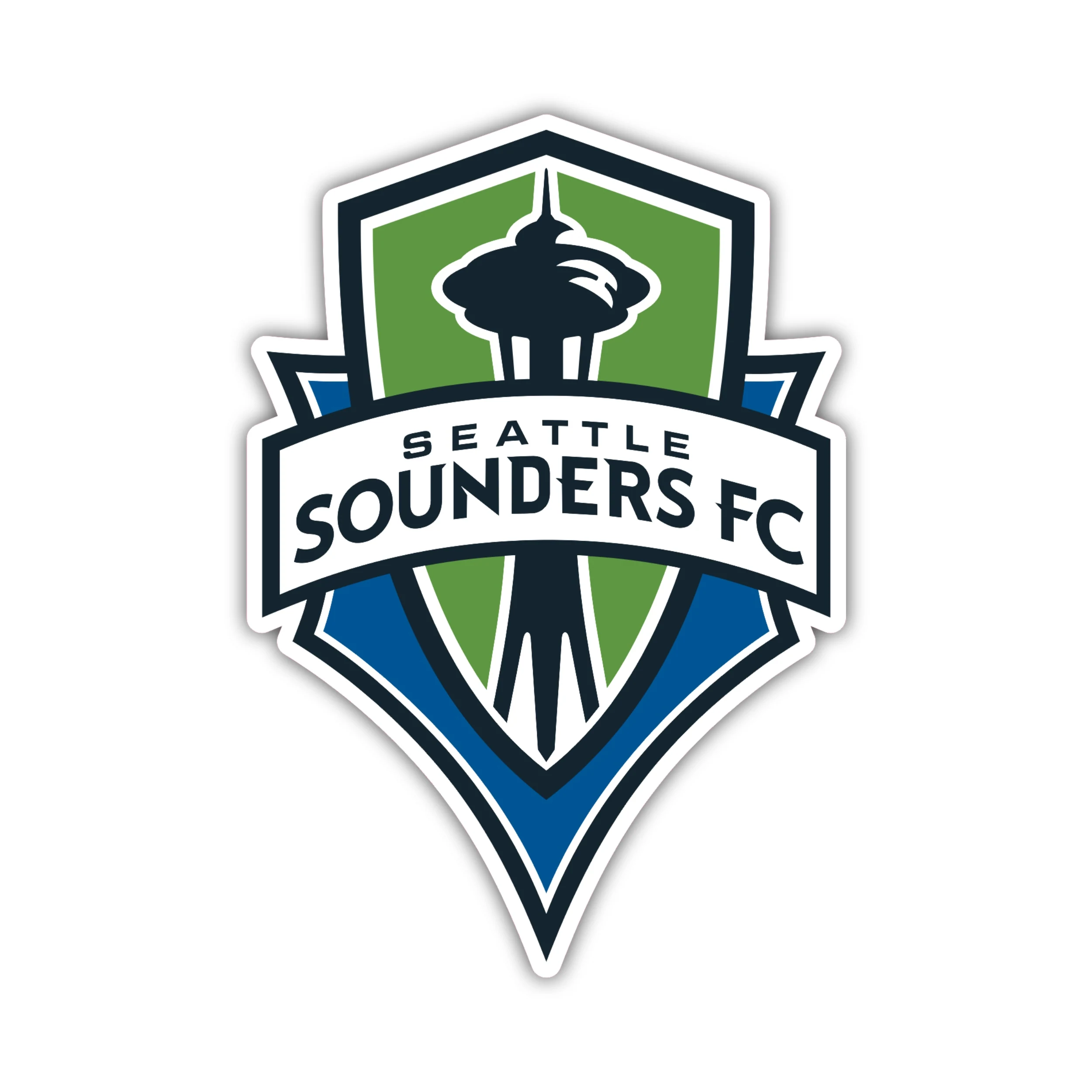 Seattle Sounders FC - Logo - Full Color Vinyl Sticker - Custom Size
