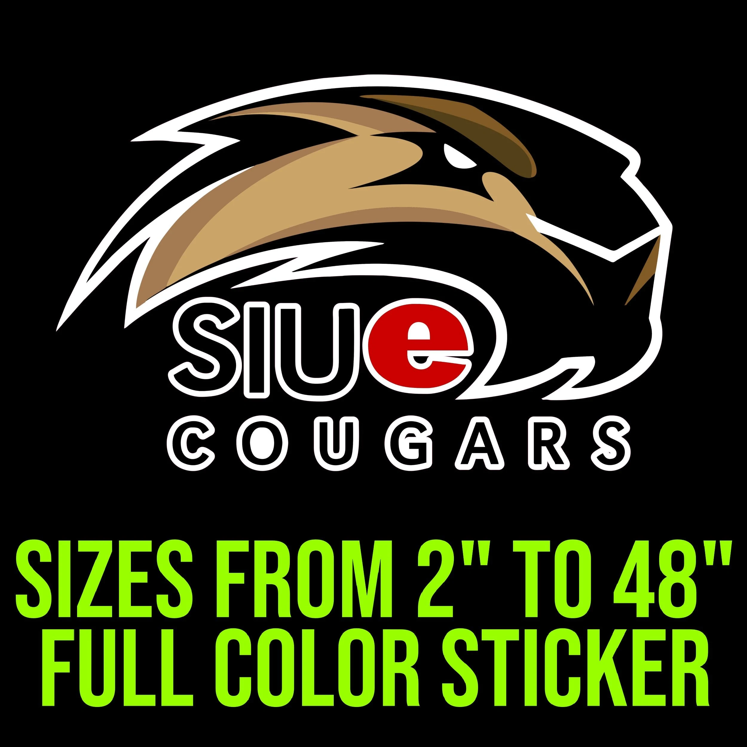 SIEU Cougars Full Color Vinyl Decal - Custom Size