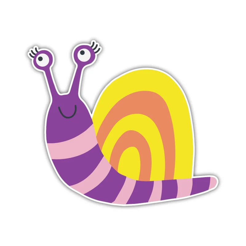 Snail - Full Color Vinyl Sticker - Custom Size