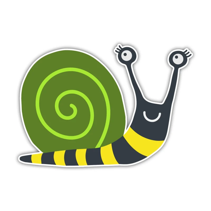 Snail - Full Color Vinyl Sticker - Custom Size
