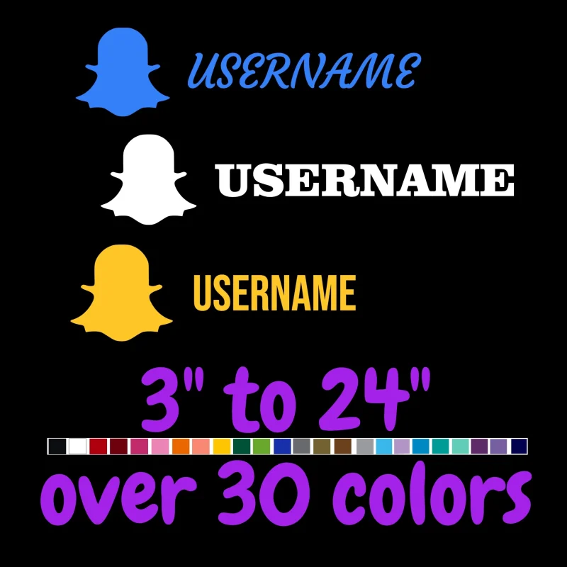 Snapchat Vinyl Decal - Custom Size