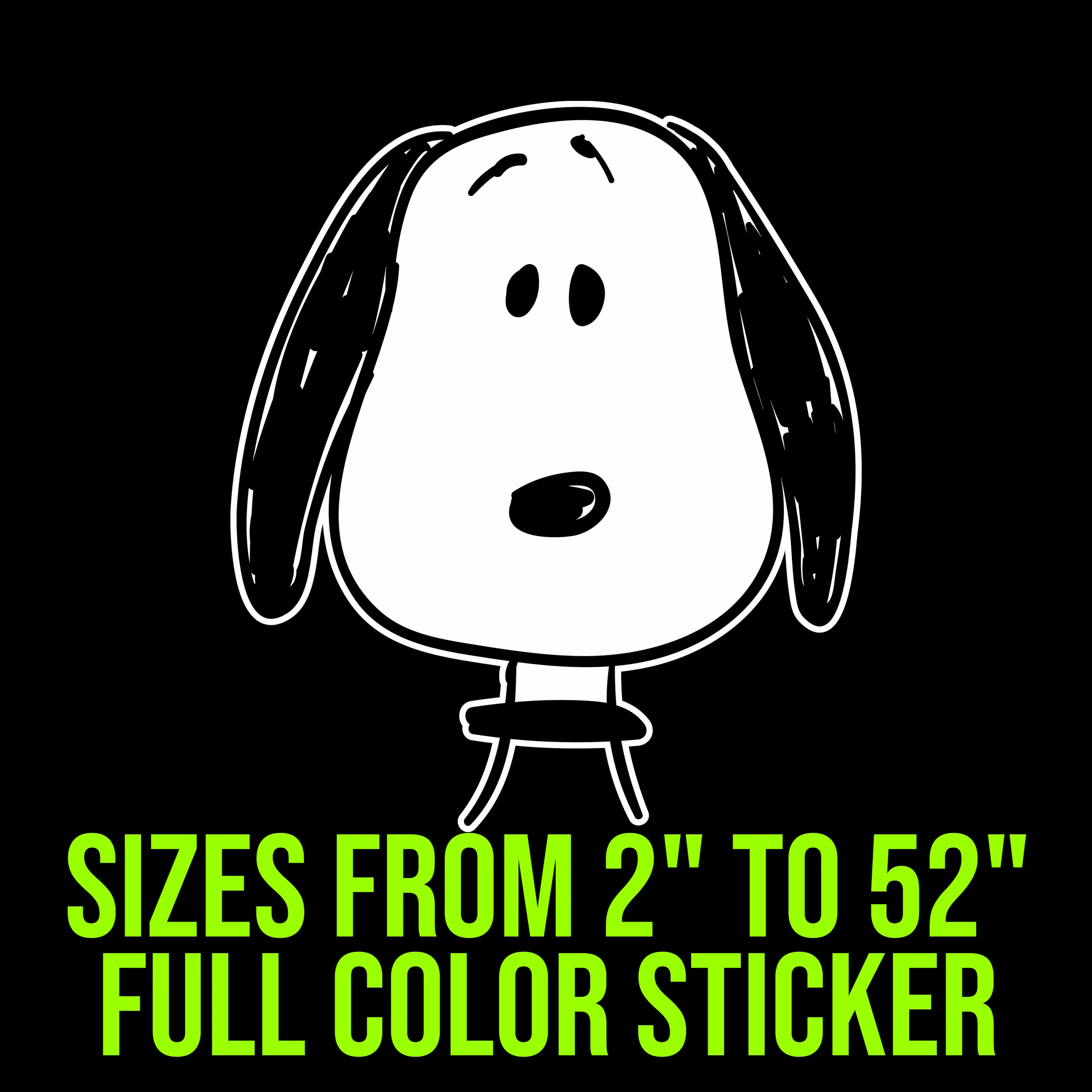 Snoopy Full Color Vinyl Decal