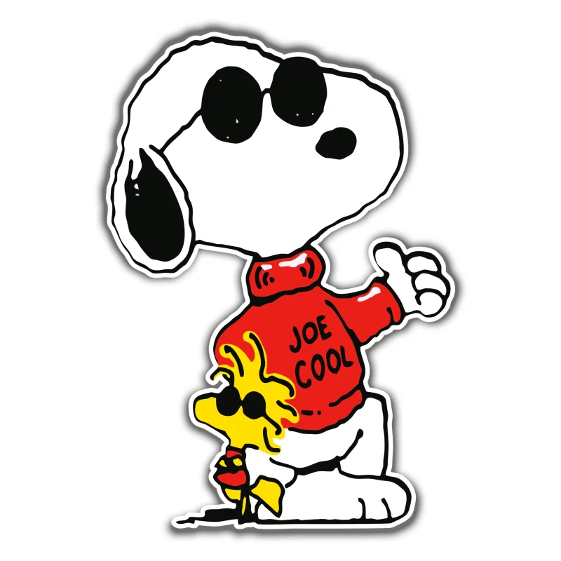 Snoopy- Joe Cool - Full Color Vinyl Decal - Custom Size