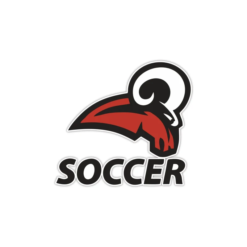 Soccer Rams Full Color Vinyl Sticker - Custom Size