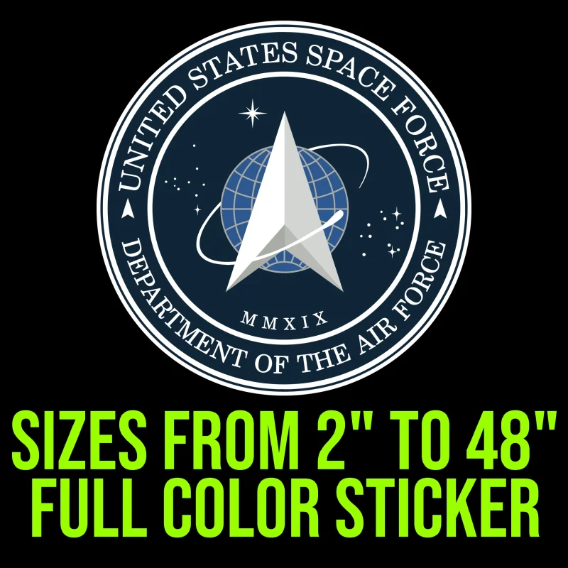 Space Force Full Color Vinyl Decal