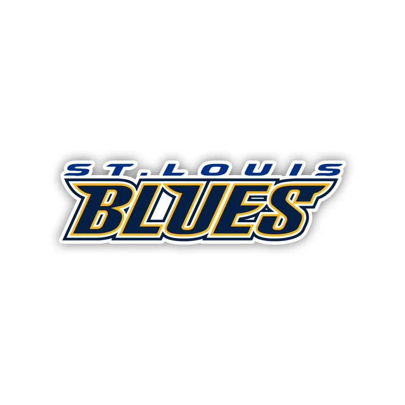 St Louis Blues - Circle With Horn - Iron On DTF Transfer - Custom Size