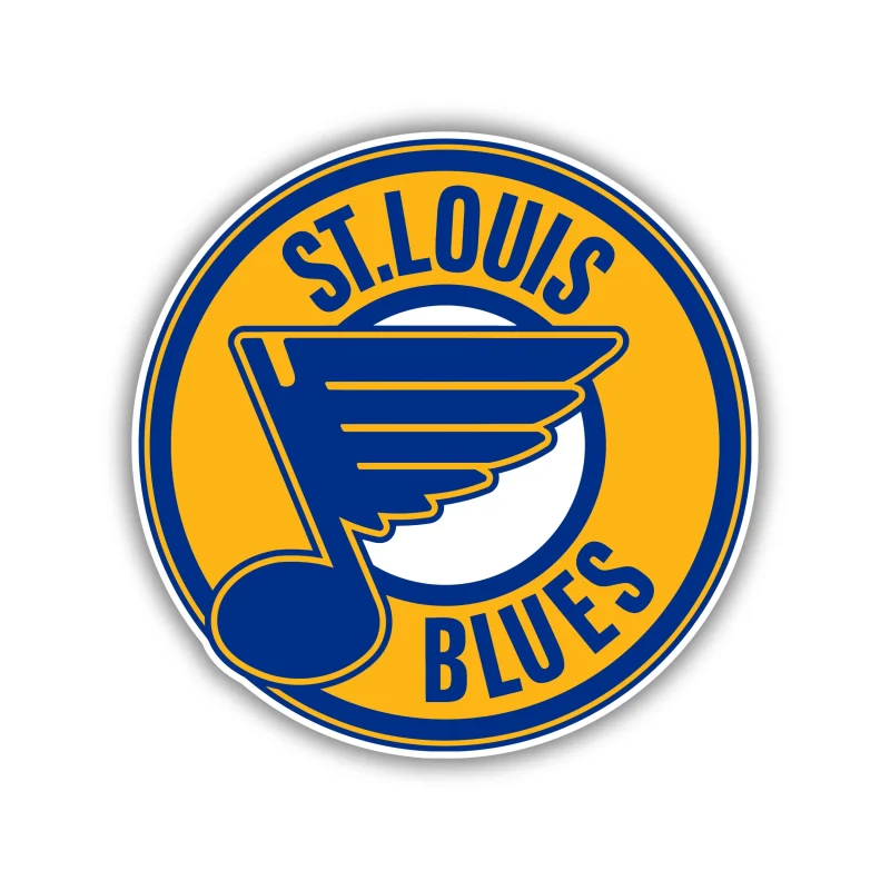 St Louis Blues - Circle With Name - Iron On DTF Transfer - Custom Size
