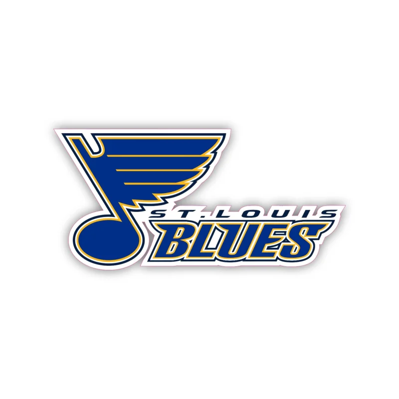 St Louis Blues - Note With Name On Side - Iron On DTF Transfer - Custom Size