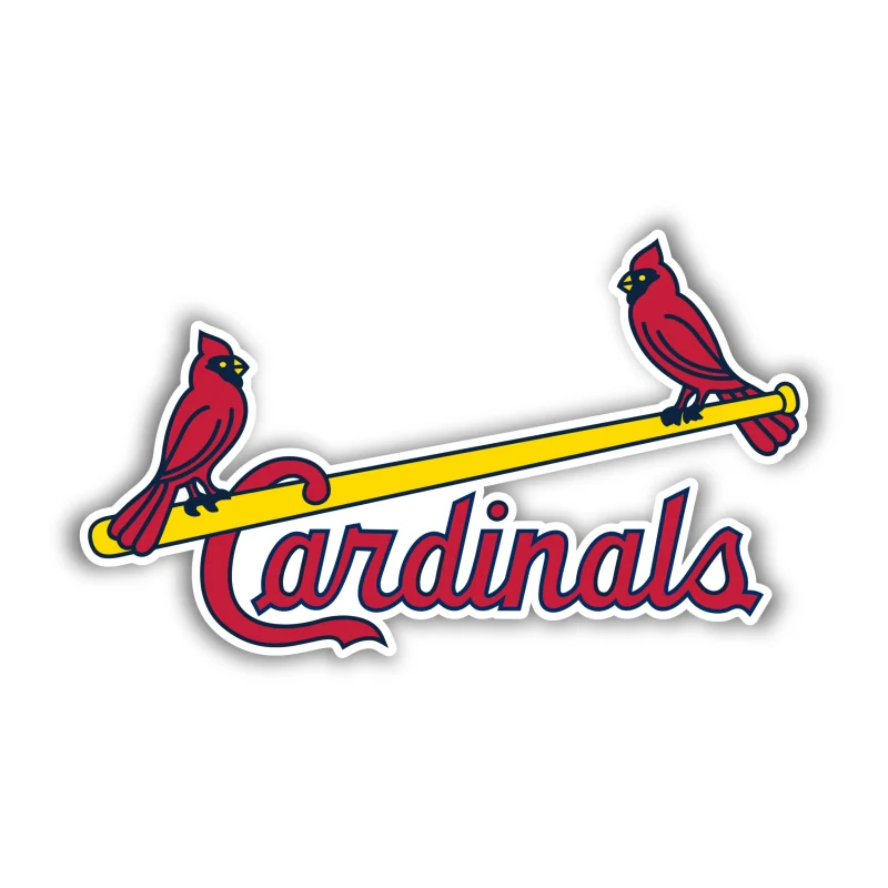 St. Louis Cardinals - 2 Birds with Cardinals - Iron On DTF Transfer - Custom Size