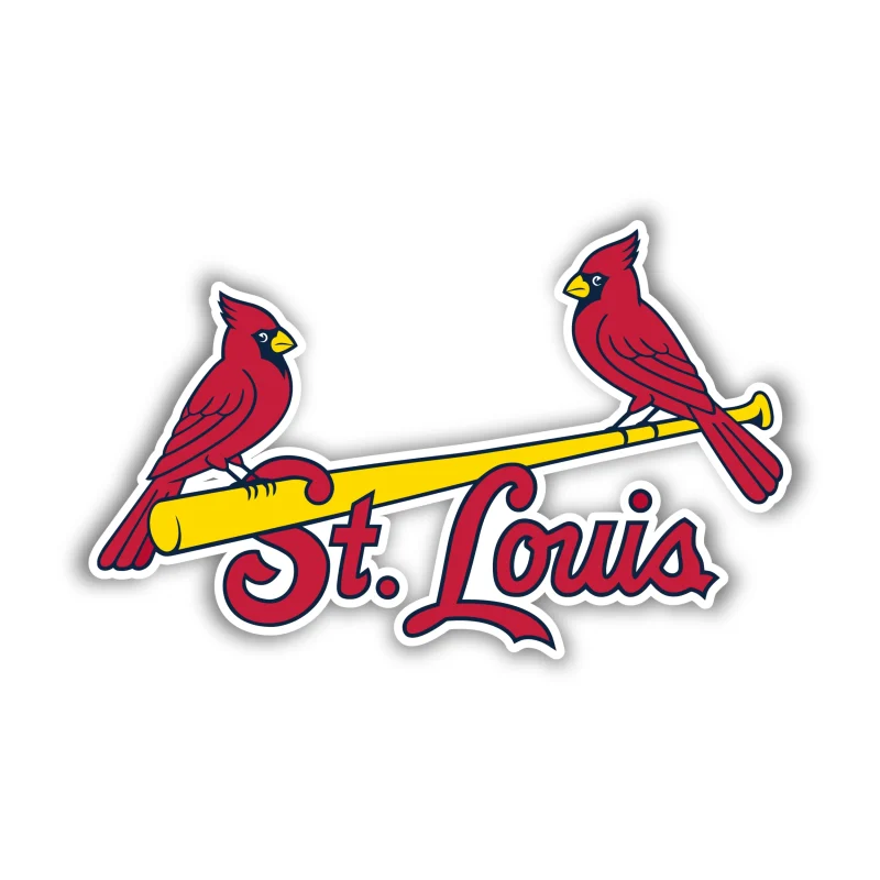 St. Louis Cardinals - 2 Birds with St. Louis - Iron On DTF Transfer - Custom Size