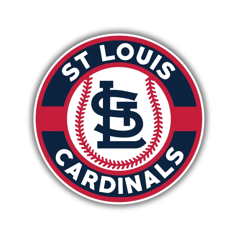St. Louis Cardinals - Circle With Baseball In Middle - Temporary Tattoo