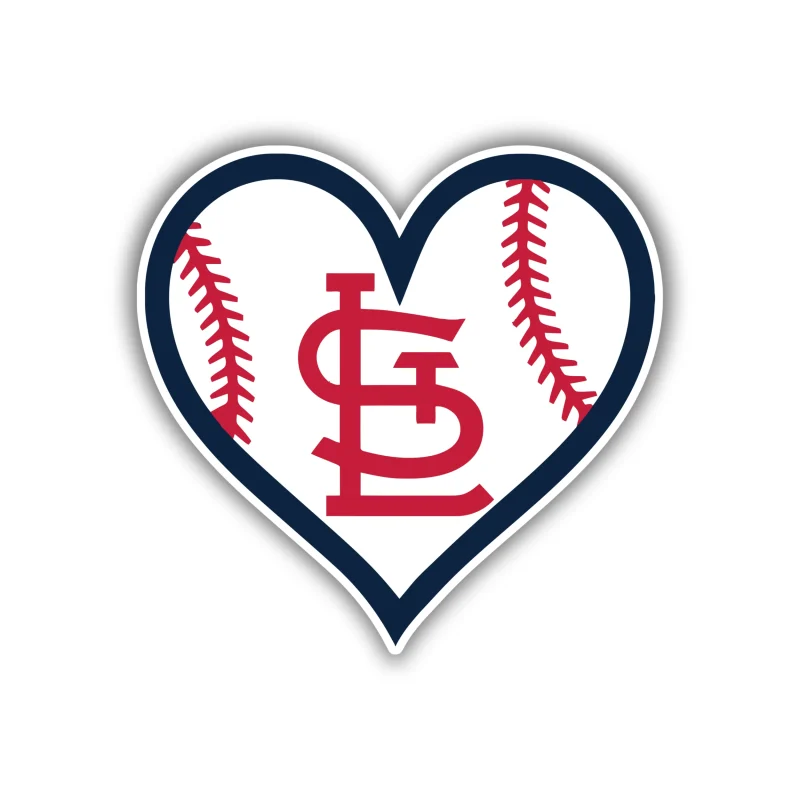 St. Louis Cardinals - Heart - Temporary Tattoo