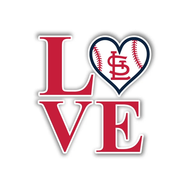 St. Louis Cardinals - Love - Temporary Tattoo
