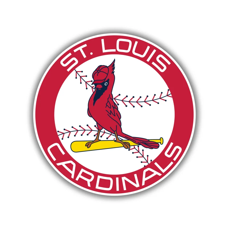 St. Louis Cardinals - Red Circle with Baseball - Iron On DTF Transfer - Custom Size