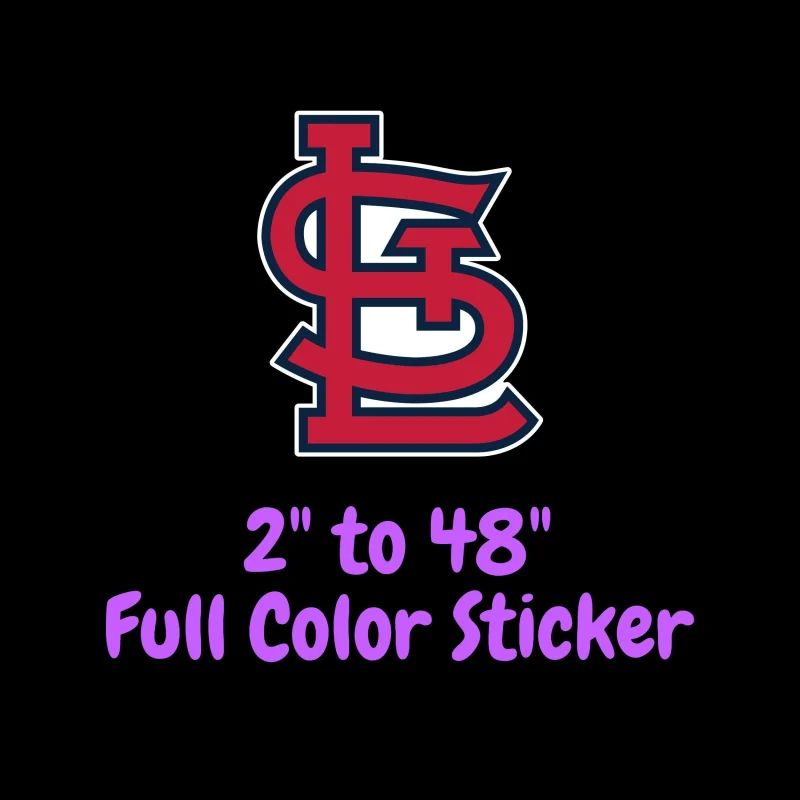 St. Louis Cardinals - STL - Full Color Vinyl Sticker - Custom Size