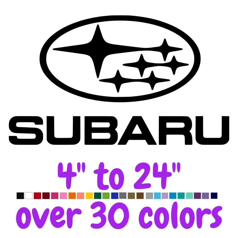 Subaru Logo Vinyl Decal - Custom Size