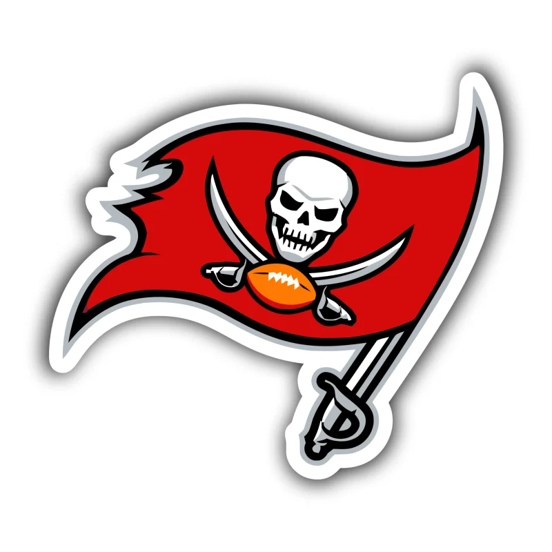 Tampa Bay Buccaneers - Light Flag - Iron On DTF Transfer - Custom Size