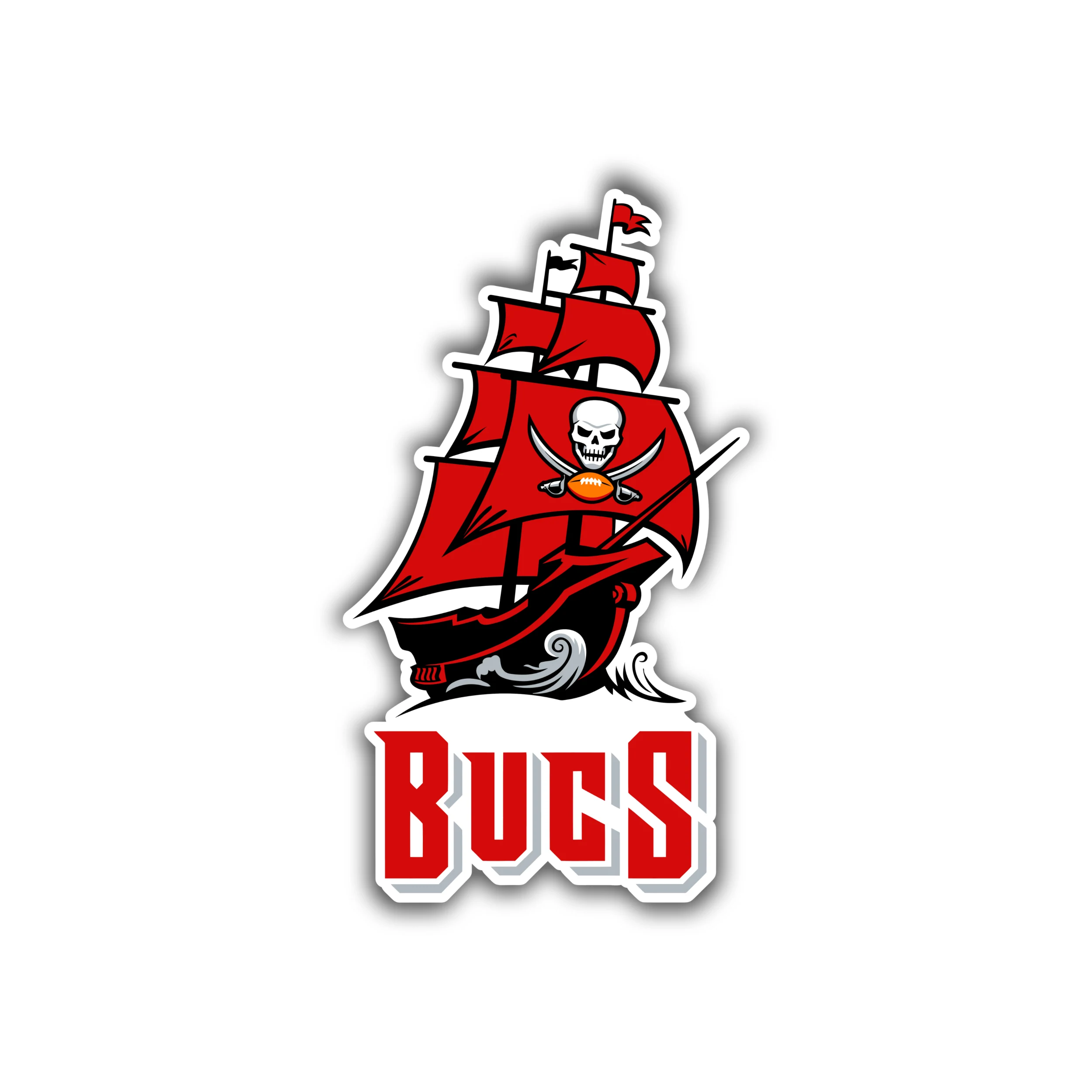 Tampa Bay Buccaneers - Ship Bucs - Full Color Vinyl Sticker - Custom Size