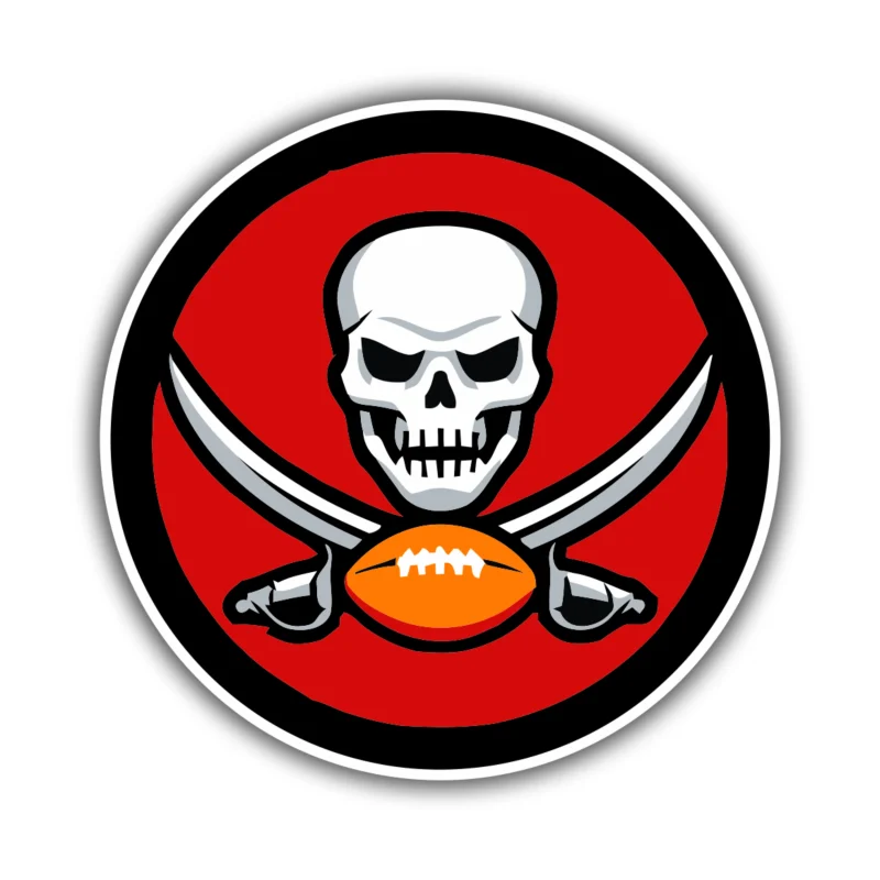 Tampa Bay Buccaneers - Skull Circle - Temporary Tattoo