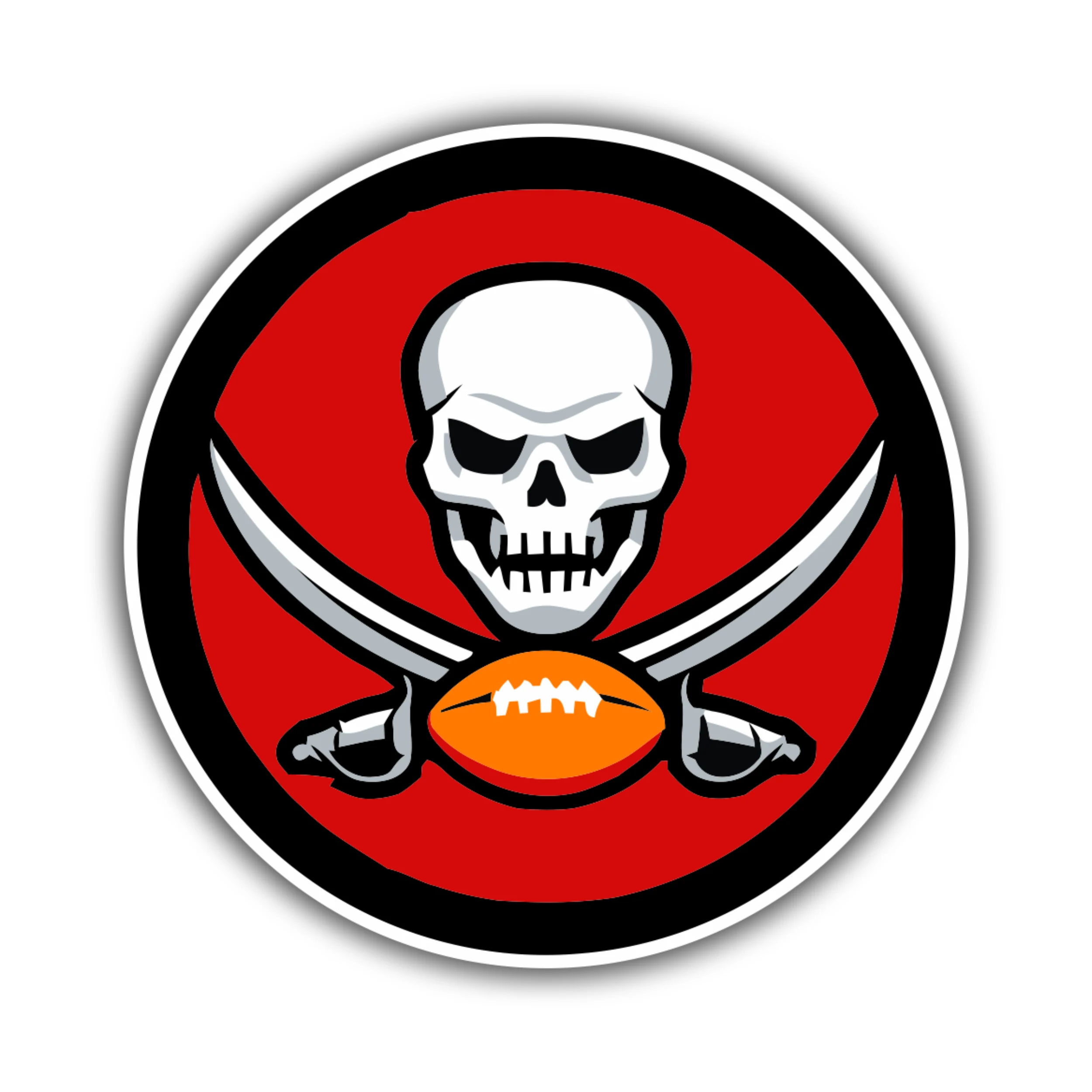 Tampa Bay Buccaneers - Skull Circle - Temporary Tattoo