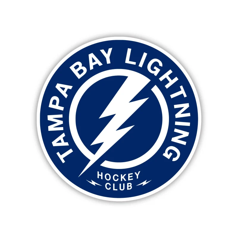 Tampa Bay Lightning - Blue Circle With Name - Iron On DTF Transfer - Custom Size
