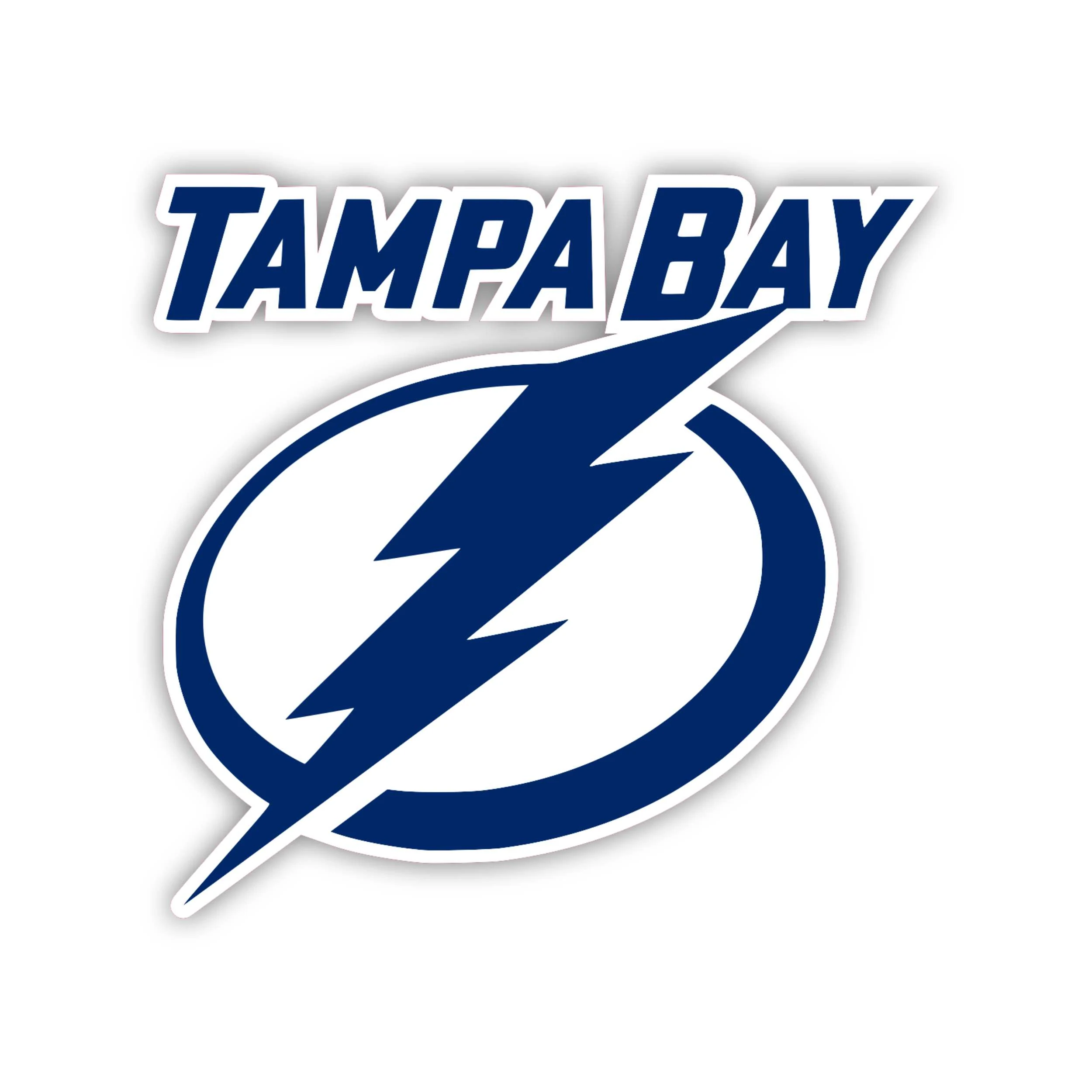 Tampa Bay Lightning - Lightning Bolt Oval With Name - Iron On DTF Transfer - Custom Size