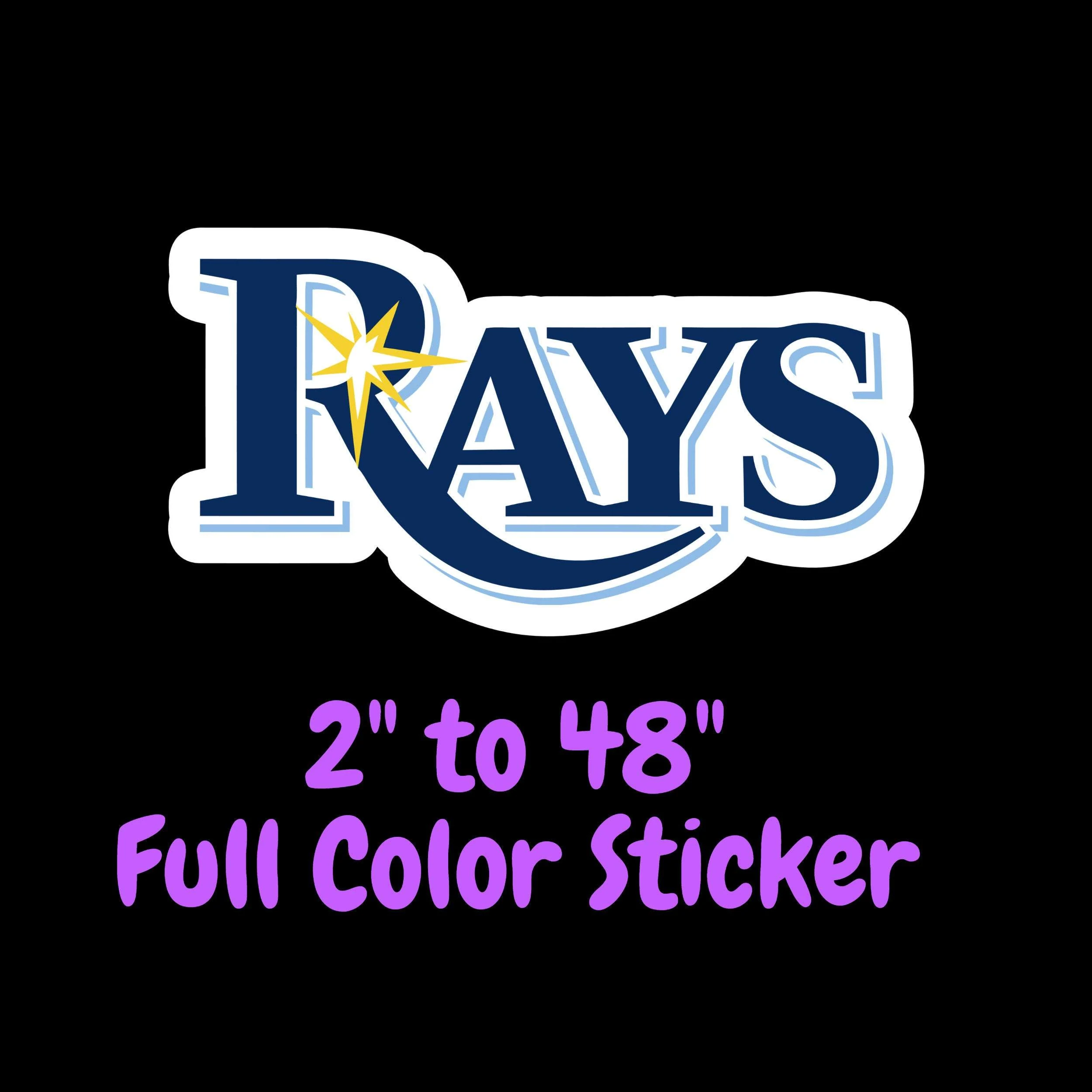 Tampa Bay Rays - Rays - Full Color Vinyl Sticker - Custom Size