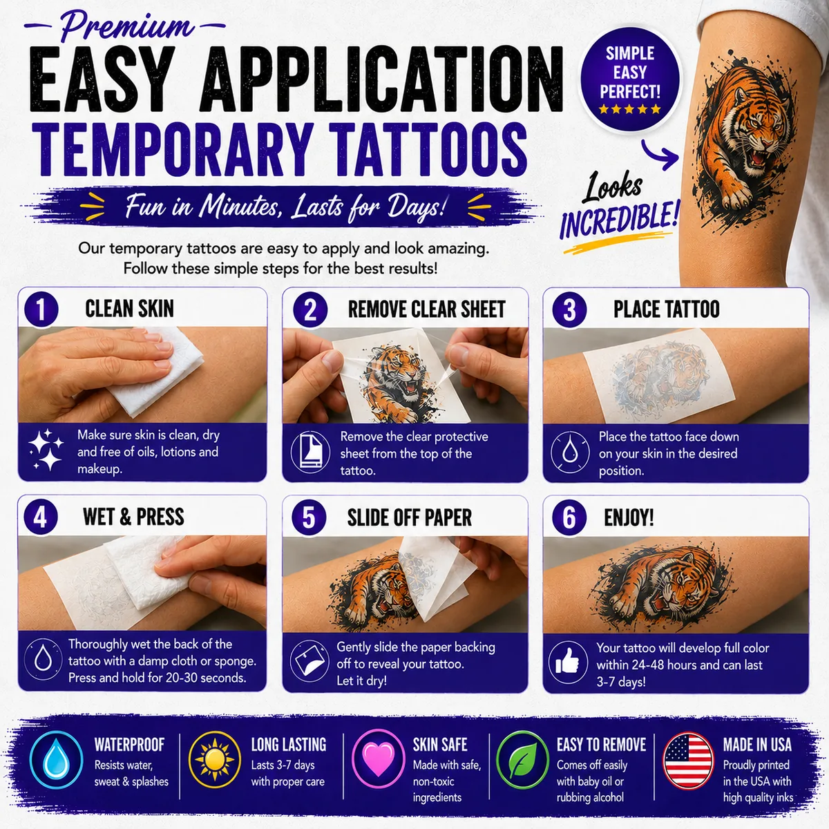 Charlotte Hornets - Temporary Tattoo - Image 2