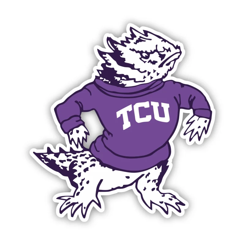 TCU Horned Frogs - Frog with Jersey - Iron On DTF Transfer - Custom Size