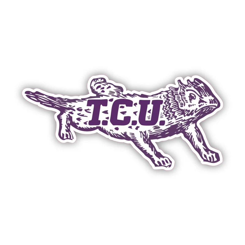 TCU Horned Frogs - Frog with TCU - Iron On DTF Transfer - Custom Size