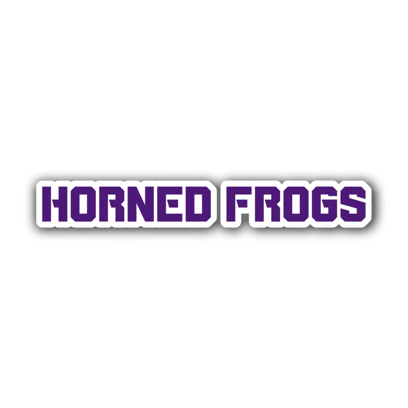 TCU Horned Frogs Full Color Vinyl Decal - Custom Size