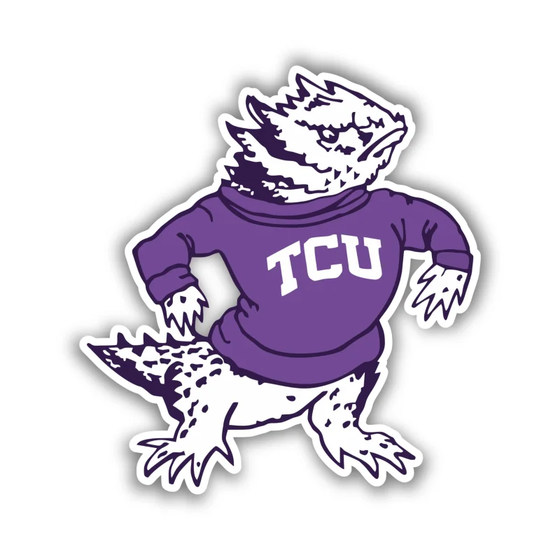 TCU Horned Frogs Full Color Vinyl Decal - Custom Size
