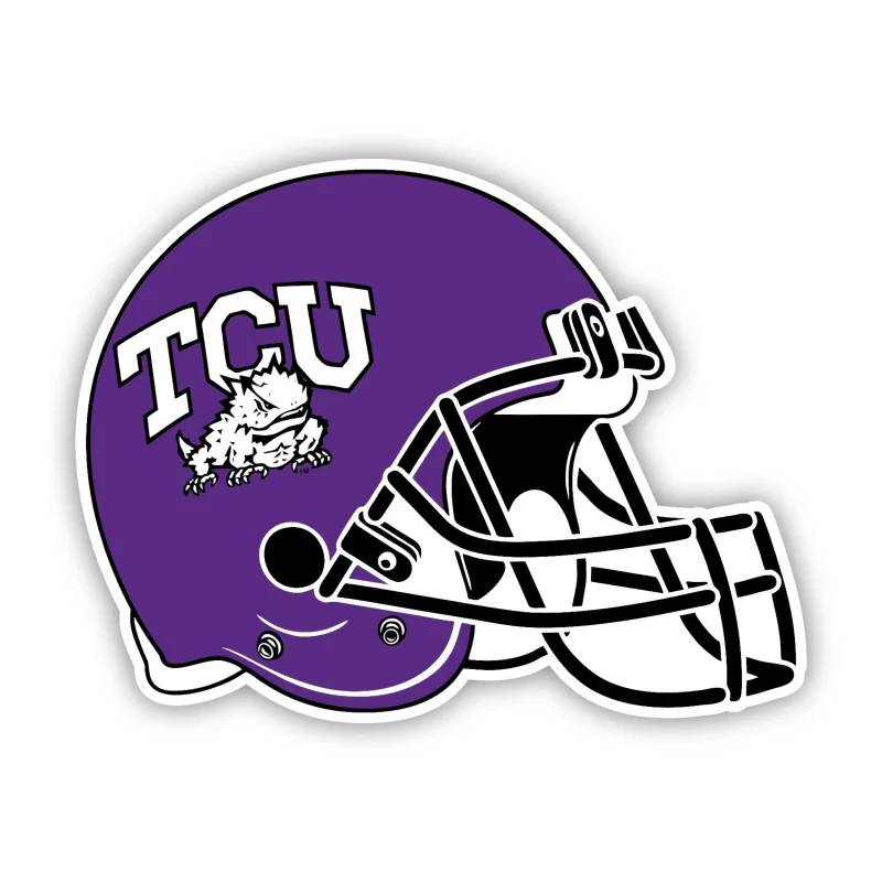 TCU Horned Frogs - Helmet - Iron On DTF Transfer - Custom Size