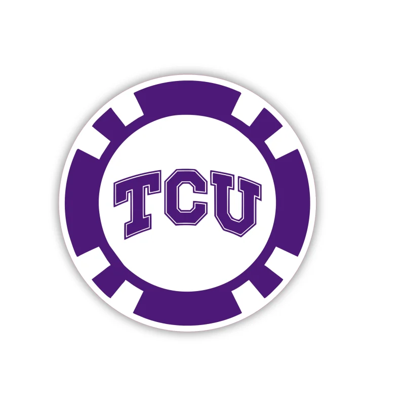 TCU Horned Frogs - Poker Chip - Iron On DTF Transfer - Custom Size