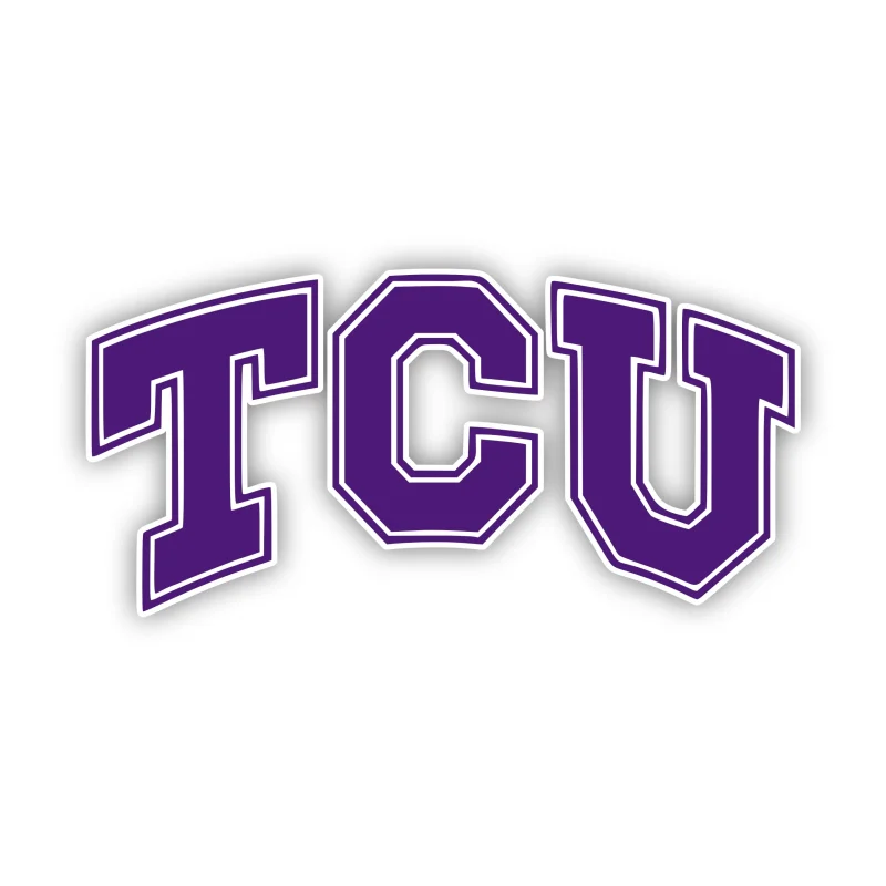 TCU Horned Frogs - Purple and White TCU - Iron On DTF Transfer - Custom Size