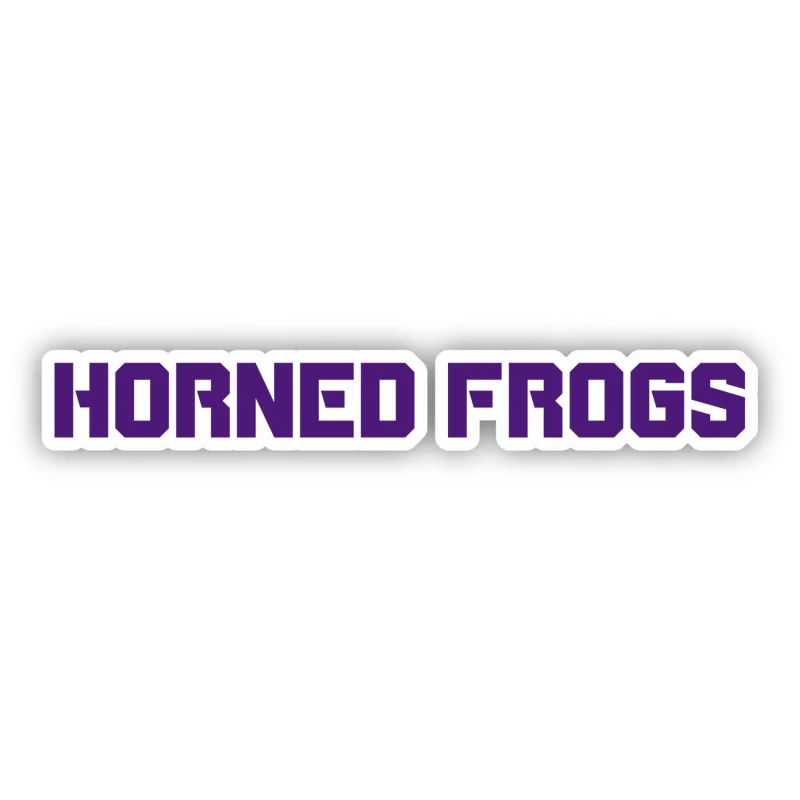 TCU Horned Frogs - Purple Lettering - Iron On DTF Transfer - Custom Size