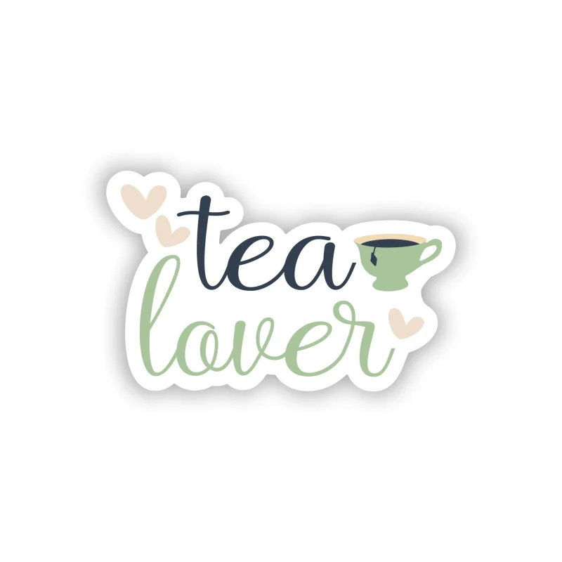 Tea Lover Full Color Vinyl Decal - Custom Size