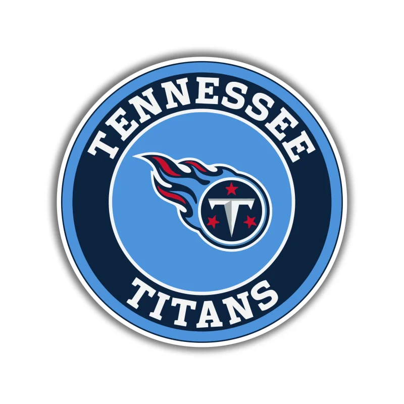 Tennessee Titans - Blue Circle - Temporary Tattoo