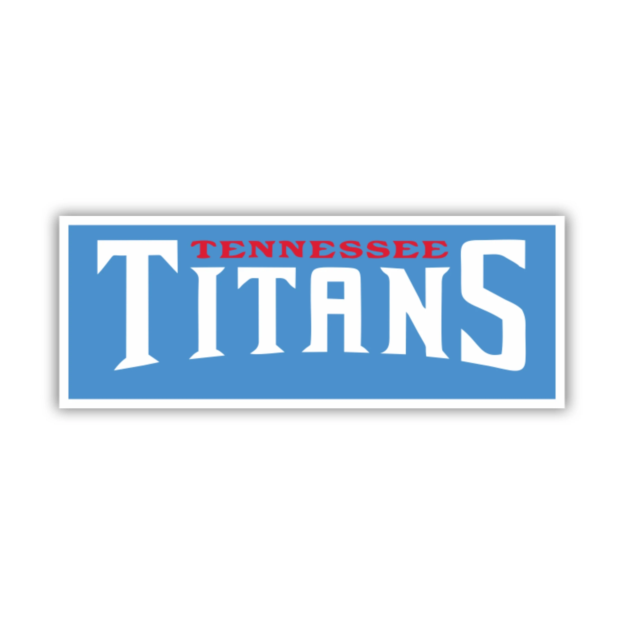 Tennessee Titans - White Lettering with Blue Background - Temporary Tattoo