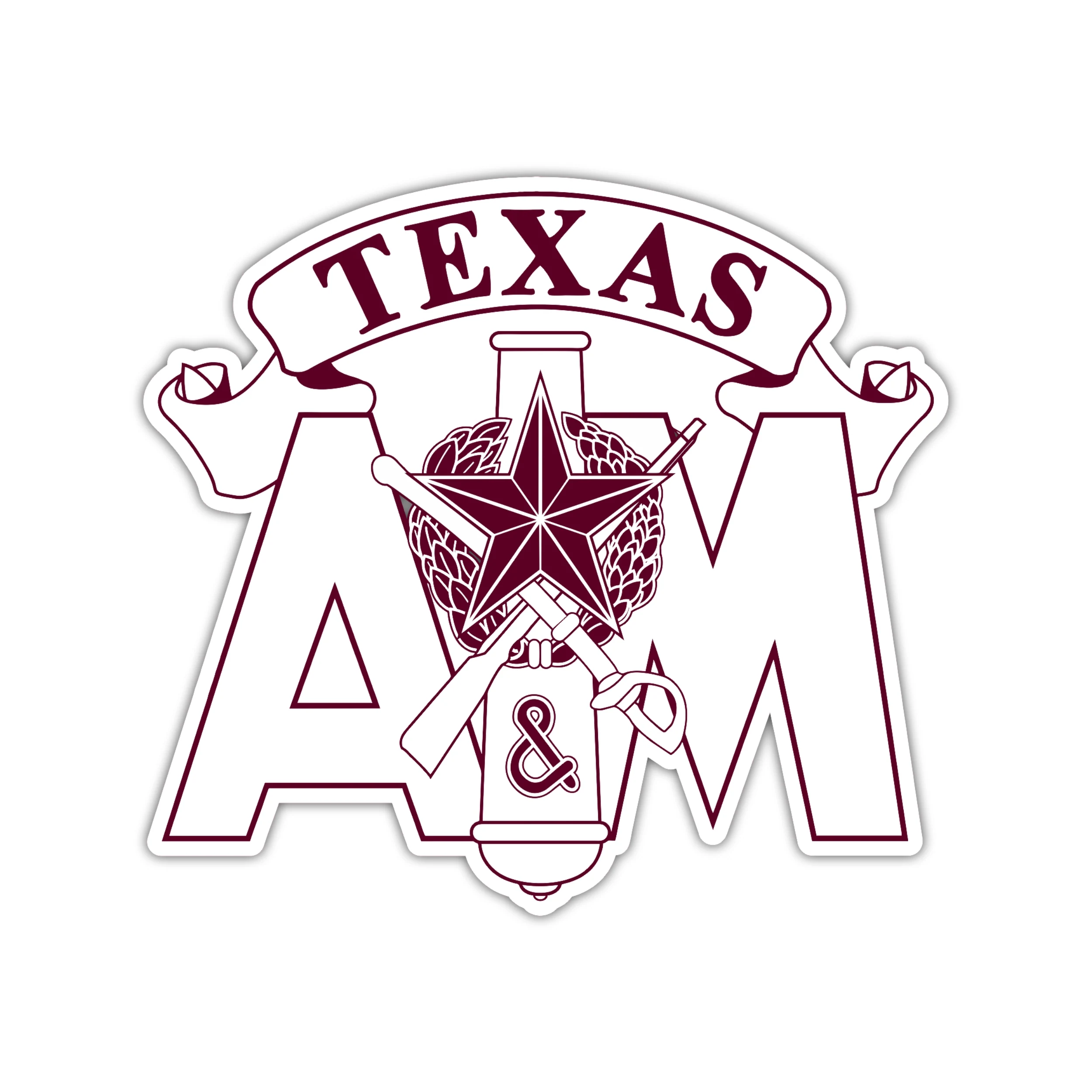 Texas A&M Aggies - Corps Of Cadets - Full Color Vinyl Decal - Custom Size