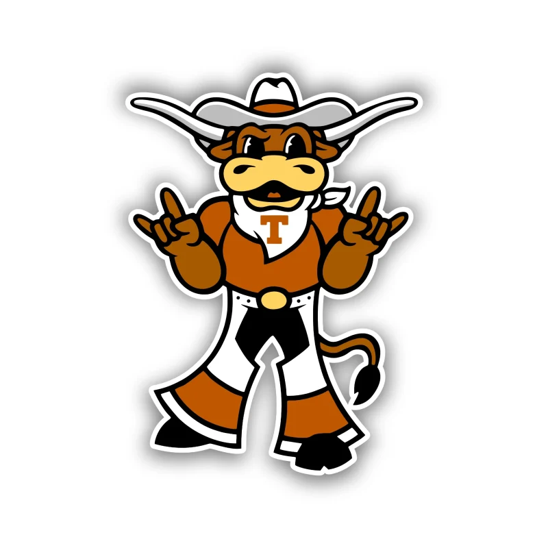 Texas Longhorns - Mascot - Iron On DTF Transfer - Custom Size