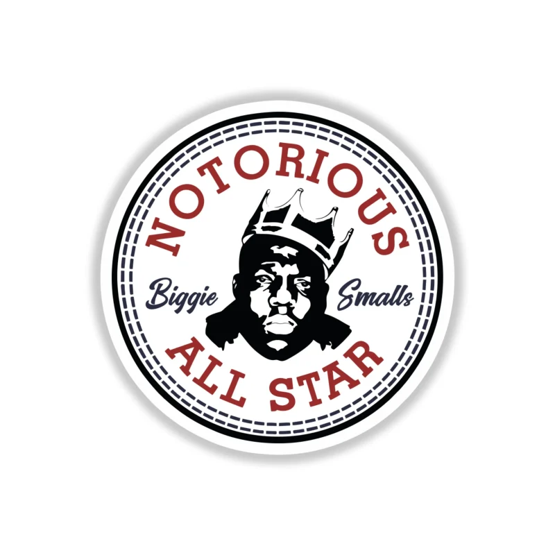The Notorious BIG - Converse Logo - Full Color Vinyl Sticker - Custom Size