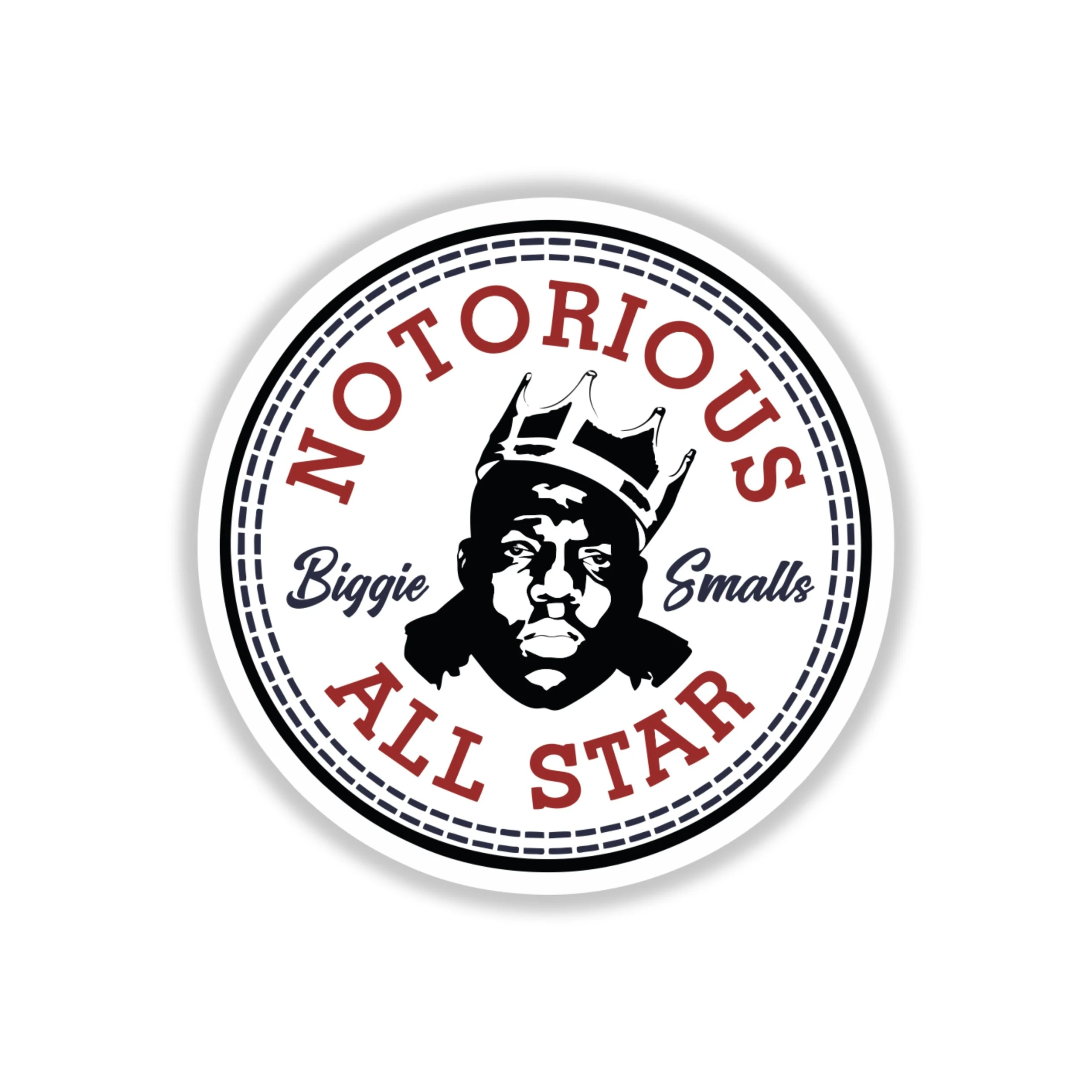 The Notorious BIG - Converse Logo - Full Color Vinyl Sticker - Custom Size