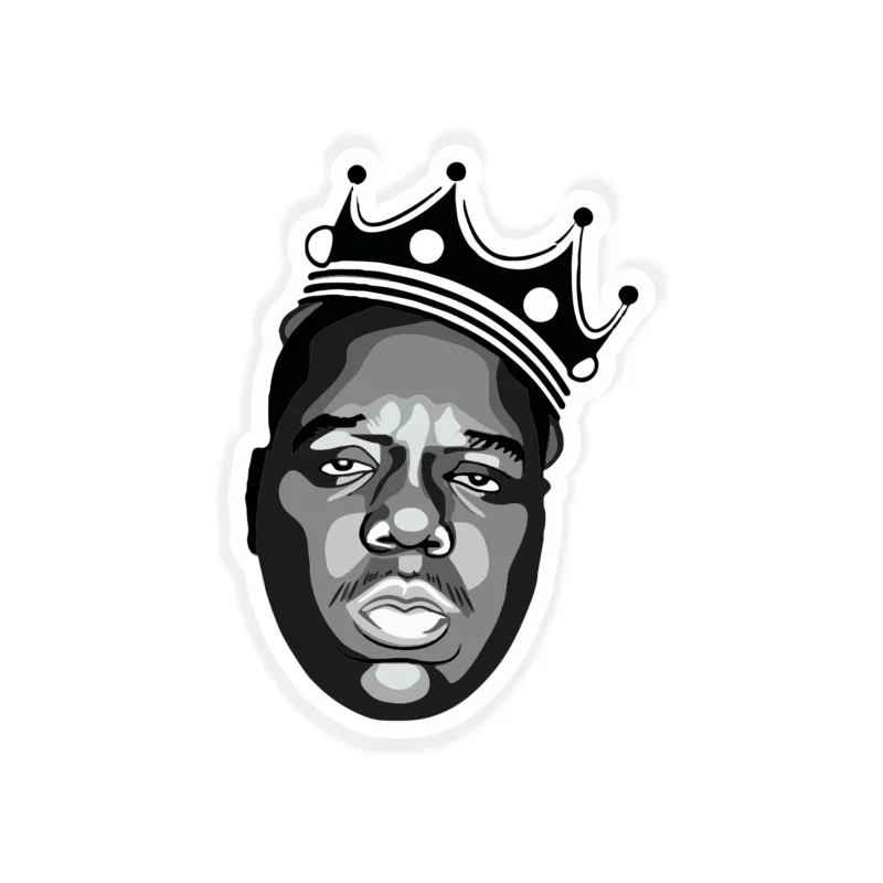 The Notorious BIG - Face - Full Color Vinyl Sticker - Custom Size