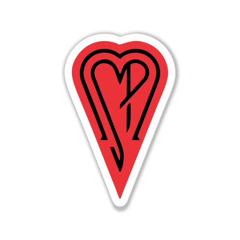 The Smashing Pumpkins - Heart - Red and Black - Full Color Vinyl Sticker - Custom Size