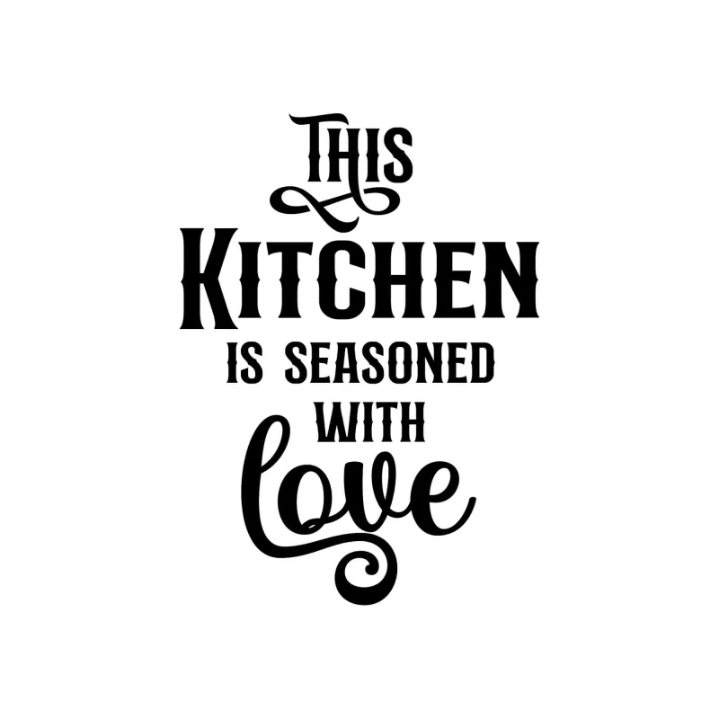 This Kitchen is Seasoned with Love - Vinyl Decal - Custom Size